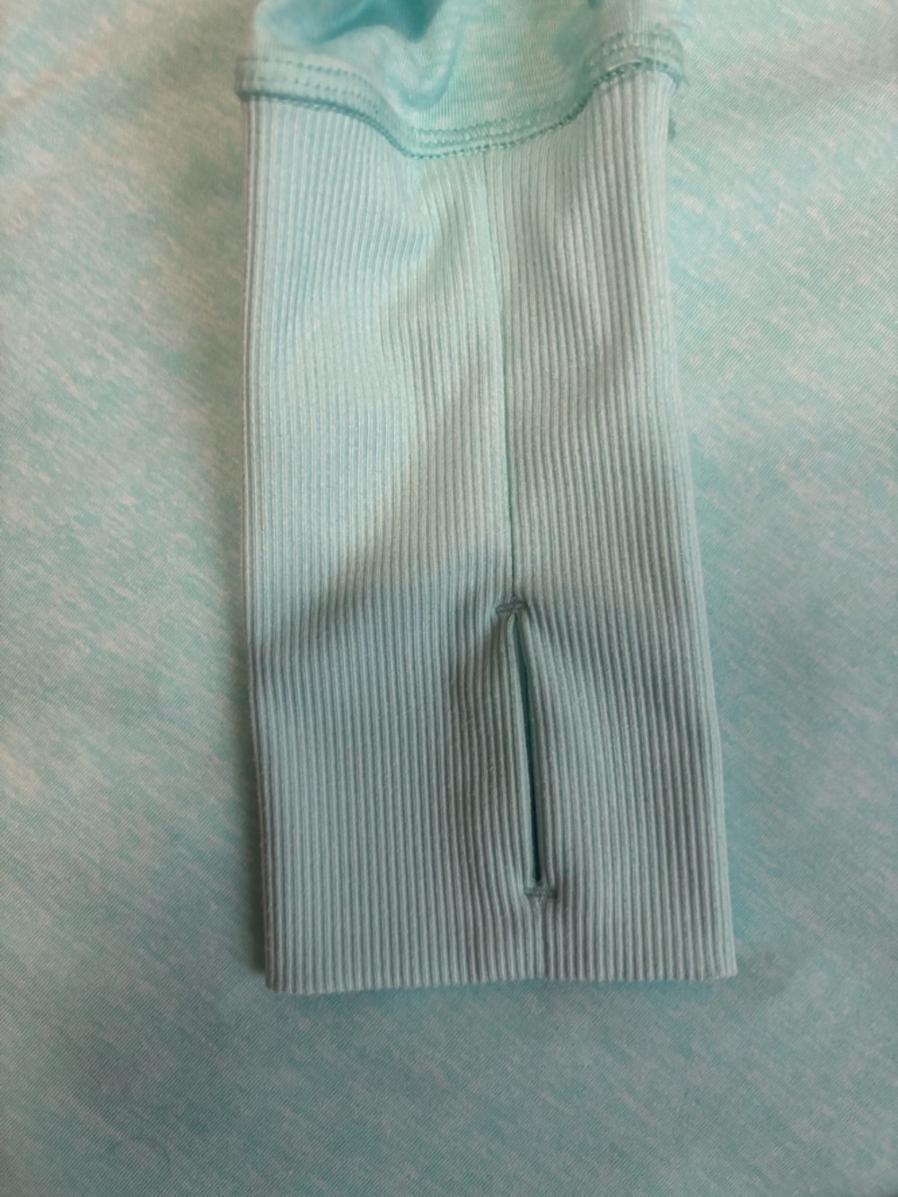 Nike Dri-FIT 1/4 Zip Running Pullover Teal Small Thumbholes Athletic Top - Picture 2 of 5